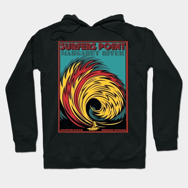 SURFERS POINT MARGARET RIVER AUSTRALIA Hoodie by Larry Butterworth